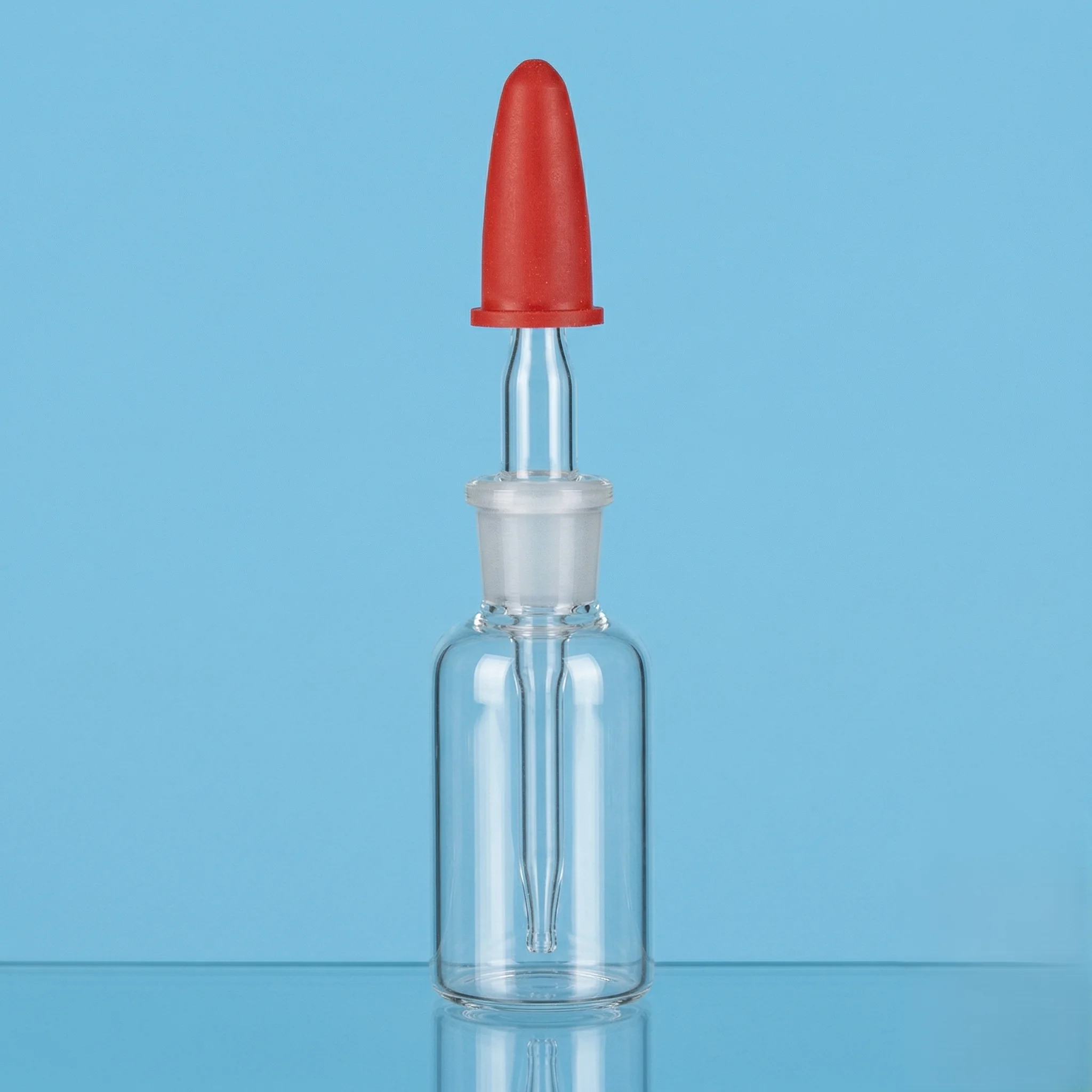 Clear Borosilicate Dropping Bottle with Interchangeable Glass Stopper