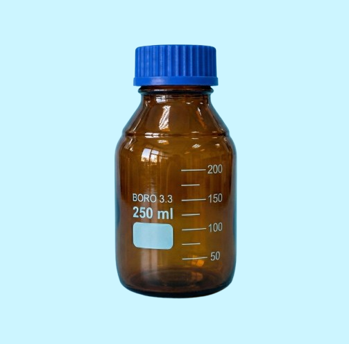 Amber Borosilicate Reagent Bottle with Screw Cap