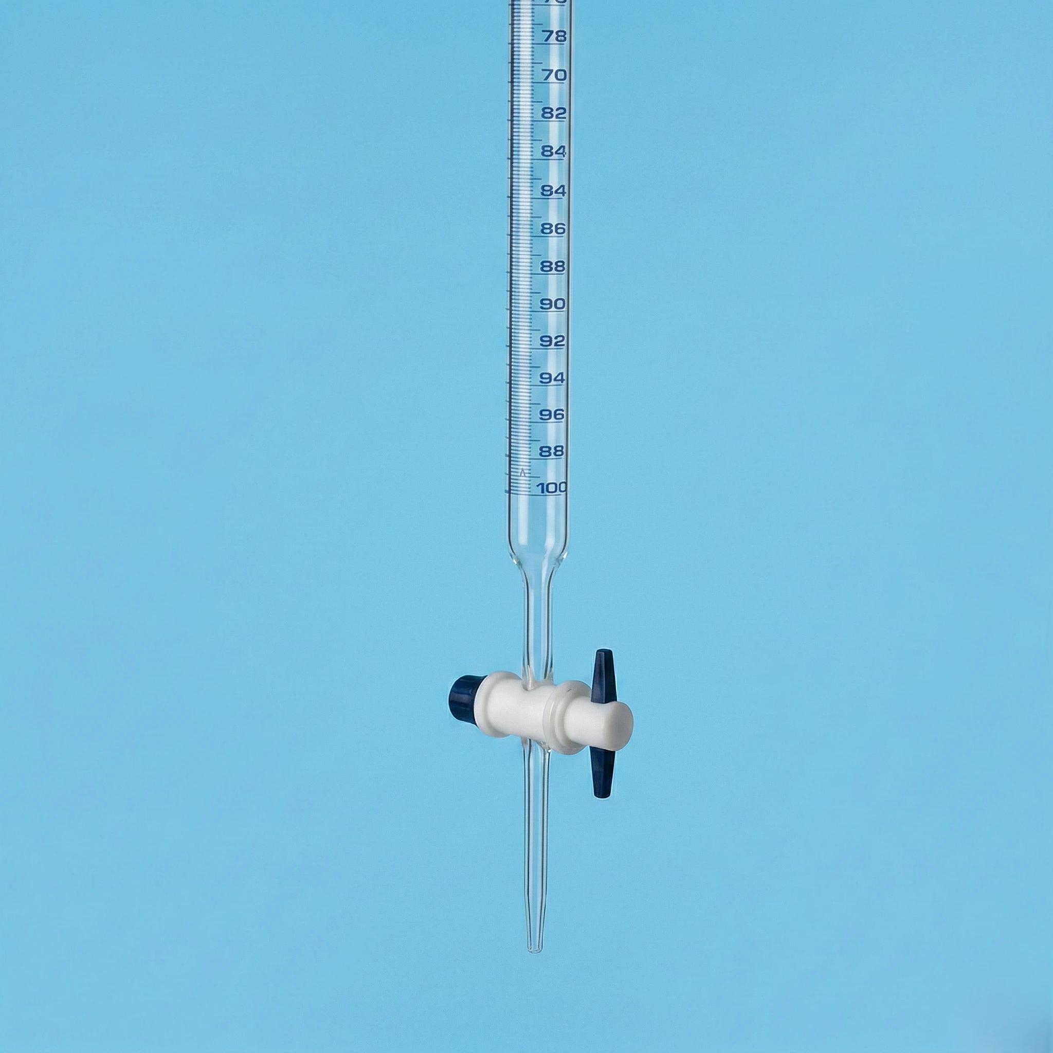 Borosilicate Straight Bore Burette with PTFE Stopcock Class A