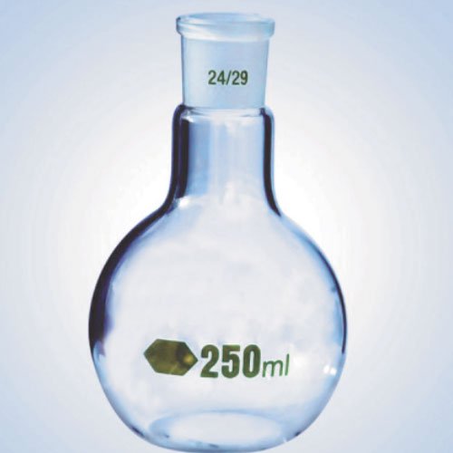 Flat Bottom Boiling Flask Borosilicate 3.3 Glass with Interchangeable Ground Joint